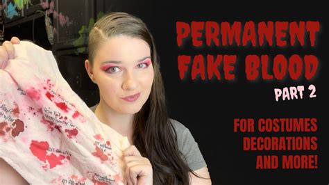 how to put fake blood for clothes|how to make vampire blood.